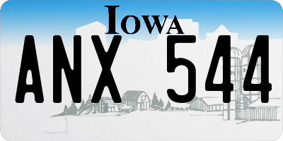 IA license plate ANX544