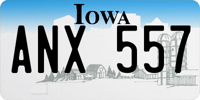 IA license plate ANX557