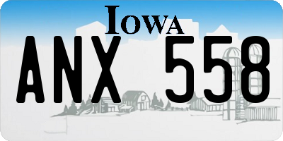 IA license plate ANX558