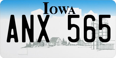 IA license plate ANX565