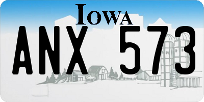 IA license plate ANX573