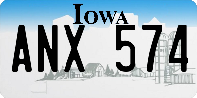 IA license plate ANX574