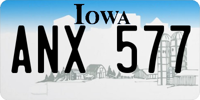 IA license plate ANX577
