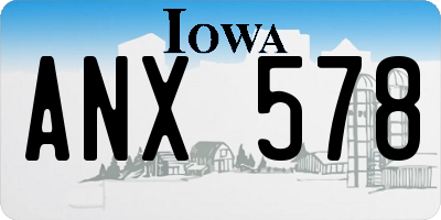 IA license plate ANX578