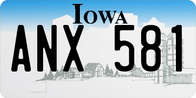 IA license plate ANX581