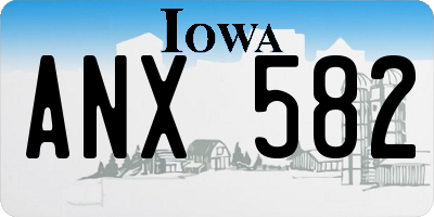 IA license plate ANX582