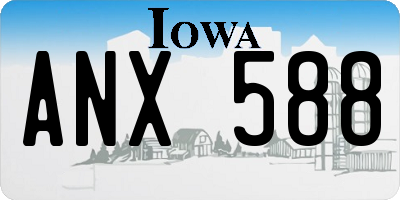 IA license plate ANX588