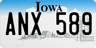 IA license plate ANX589