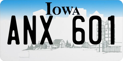 IA license plate ANX601