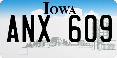 IA license plate ANX609