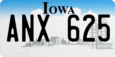 IA license plate ANX625