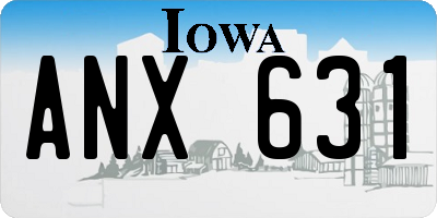 IA license plate ANX631