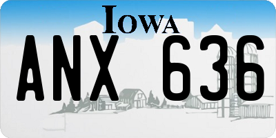 IA license plate ANX636