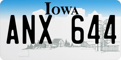 IA license plate ANX644