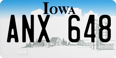 IA license plate ANX648