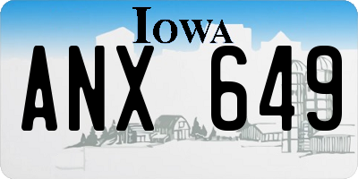 IA license plate ANX649
