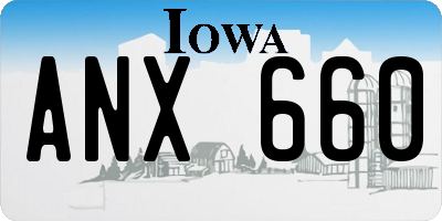 IA license plate ANX660