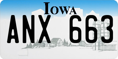 IA license plate ANX663