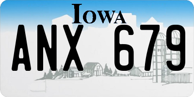 IA license plate ANX679