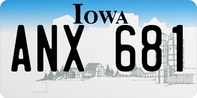IA license plate ANX681