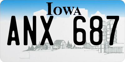 IA license plate ANX687