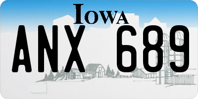 IA license plate ANX689