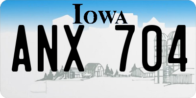 IA license plate ANX704