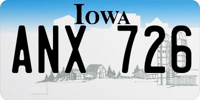IA license plate ANX726