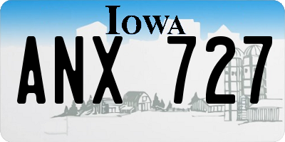 IA license plate ANX727