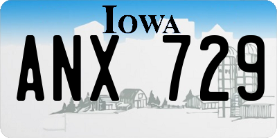 IA license plate ANX729