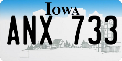 IA license plate ANX733