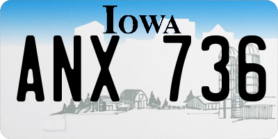 IA license plate ANX736