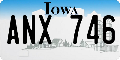 IA license plate ANX746