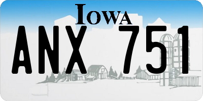 IA license plate ANX751