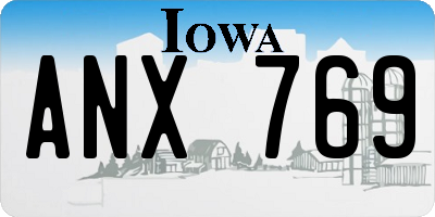 IA license plate ANX769