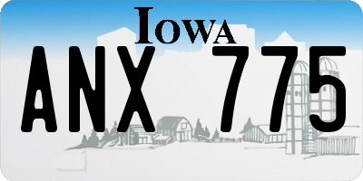 IA license plate ANX775