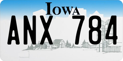 IA license plate ANX784