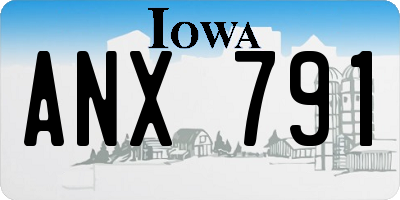 IA license plate ANX791