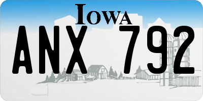 IA license plate ANX792