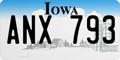 IA license plate ANX793