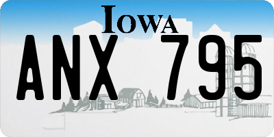 IA license plate ANX795