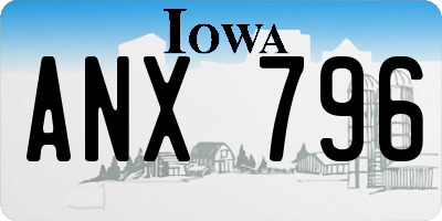 IA license plate ANX796