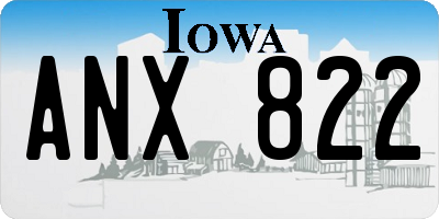 IA license plate ANX822