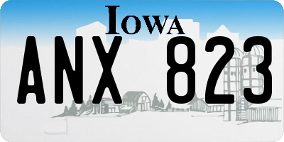 IA license plate ANX823