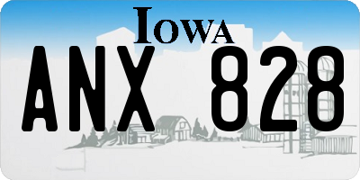 IA license plate ANX828