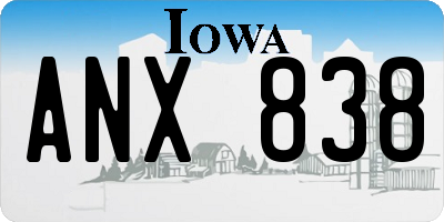 IA license plate ANX838