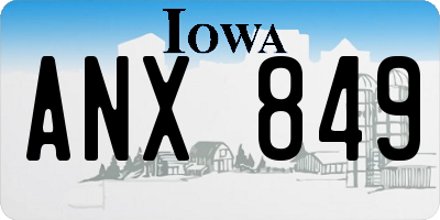IA license plate ANX849