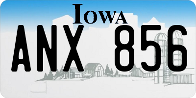 IA license plate ANX856