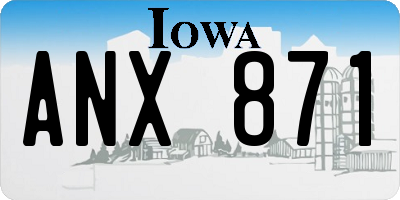 IA license plate ANX871
