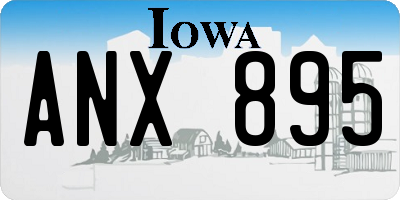 IA license plate ANX895